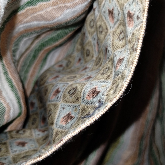 Gregory Parkinson Anthropologie Skirt Peach Green Cream Stripe size 0 - Picture 14 of 17